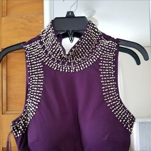 plum formal dress